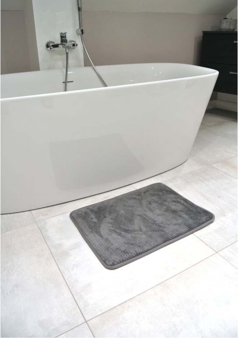 Tapis Sortie de Bain - Secure Soft 60 x 45 cm Gris