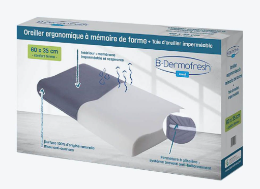 Oreiller ergonomique à mémoire de forme